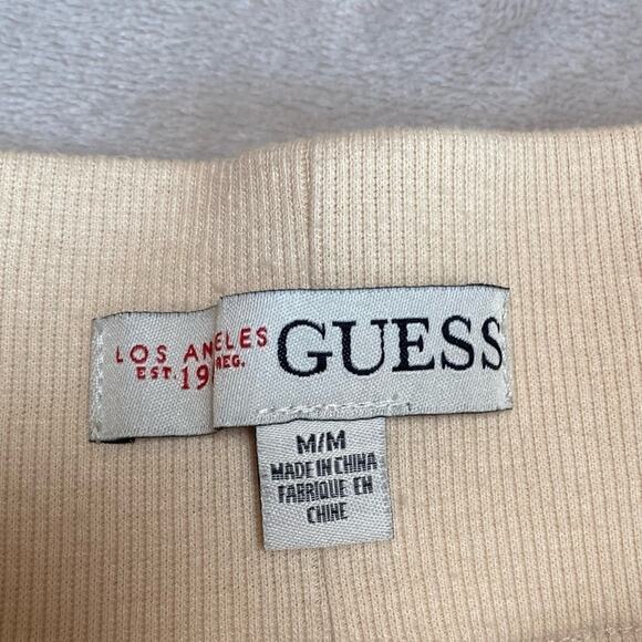 GUESS Capri Pants Linen Off White Size Medium Pockets Summer Neutral Lightweight - Picture 2 of 10
